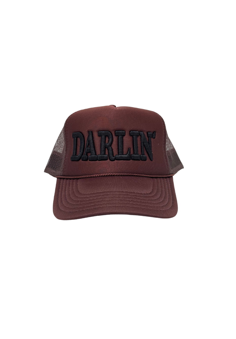 DARLIN' Brown Trucker Hat