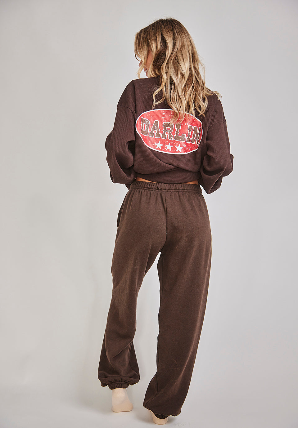 Plush Sweatpants - Brown